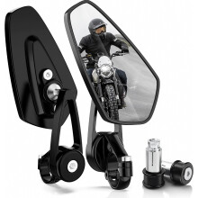 Espejos para motocicletas - Espejos retrovisores para motocicletas, espejo lateral de extremo de manillar giratorio de 180 que se adapta a manillare