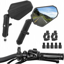 Hart Paard Motorfiets Spiegels, 7/8" Motorfiets Stuur Achteruitkijkspiegel met E-keurmerk M8/M10 Schroeven en 2 Stuurklemmen, Opklapbare Zijspiegel g