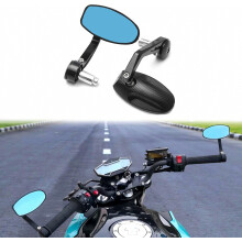 2pcs Motorbike Mirror, CNC Motorcycle Bar End Rearview SideMirrors Compatible 7/8 inches 22mm Motorcycle Rear View Mirror Handlebar Mirror High Defin