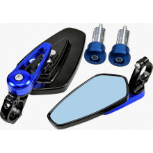 Specchietti retrovisori per moto da 22 mm, specchietti retrovisori per manubrio da 7/8", specchietto laterale per scooter, vetro antiriflesso con tin