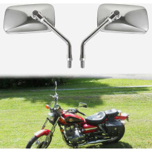 Motorcycle Mirrors Chrome, Compatible 10mm Motorcycle Rear View Side Mirrors Handle Bar End Chrome Motorcycle Mirrors British Design