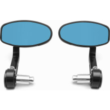 2Pcs CNC Motorcycle Bar End Black Rearview Side Mirrors Compatible with Triumph Speed Triple British Design