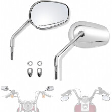 Rear View Mirrors,Left And R Compatible Harley 1982-2022 Sportster Dyna Softail Touring Road Glide Electra Road King Street Glide Side Mirrors Chrome