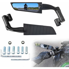 Rétroviseurs de course Xintre compatibles avec les modèles Stealth Wind Wing de 10 mm et 8 mm pour motos Honda, Yamaha, Kawasaki Z400, Z650, Z900 et