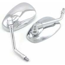 Compatible 10mm Chrome Motorcycle Rear View Side Mirrors Handle Bar Bar End Motorcycle Mirrors British Design