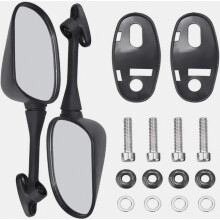 Rétroviseurs arrière noirs adaptables Hoypeyfiy compatibles avec Honda CBR600RR (2003-2012) et CBR1000RR (2004-2007), gauche et droit, pour motos de