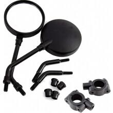 3,85" okrúhle motocyklové zrkadlo, kompatibilné s 10 mm skrutkou na riadidlá motocykla, 22 mm bočné zrkadlo, britský dizajn