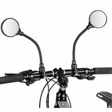 Bike Mirror, Adjustable Handlebar Rear View Mirrors compatible Mountain Road Bike Bicycle Electric Motorcycle (Black-2PC) British Design