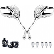 Specchietti ATV compatibili con bullone da 8 mm 10 mm 7/8 di pollice Morsetto di montaggio per manubrio Specchietto a mano fantasma Specchietto retro