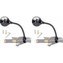 Rétroviseur de vélo rotatif et réglable grand angle, vision arrière, antichoc, miroir convexe, compatible vélo (lot de 2), design britannique