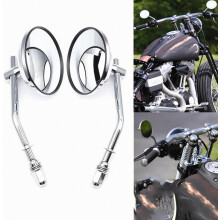 Chrome Motorcycles Round Rearview Mirrors Compatible HarleySportster Touring Softail Dyna Street Glide Electra Glide Road Glide King 1983-2021 Britis
