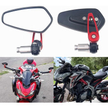 Rétroviseur d'extrémité de guidon 7/8" (22 mm) pour moto, moto sport, scooter, compatible Honda, Yamaha, Sportster, design britannique