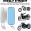Devilmotor Black Rectangle Motorcycle Bobber Mirror compatible Cruiser Chopper Smoke Blue 8mm-10mm (Silver) British Design 4