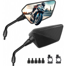 ATV zijspiegel, met 8mm 10mm schroef, 7/8" stuurklem, compatibel met fietsen, motorfietsen, scooters, UTV's, crossmotoren, Suzuki en Yamaha.