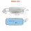 Devilmotor Black Rectangle Motorcycle Bobber Mirror compatible Cruiser Chopper Smoke Blue 8mm-10mm (Silver) British Design 5