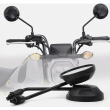 Rétroviseurs ronds Mokuo type X avec boulon M8/M10, fixation guidon, compatibles avec Honda Grom MSX125 (2013-2022), CMX 300/500 Rebel (2017-2022) et