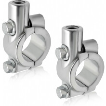 2 PCS Motorcycle Handlebar Mirror Mount Holder, Aluminum 7/8" Mirror Thread Mount Clamp, Handlebar Rearview Mirror Adapter Compatible ATV Scooter, co