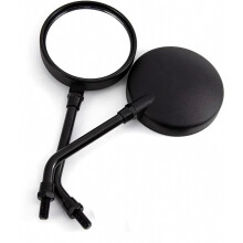 Motorcycle Mirrors Set Compatible Royal Enfield Compatible Interceptor 650 Motorcycle Rearview Mirrors 8/10MM Cafe Racer Side Mirror Bar End Mirrors(