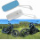 Devilmotor Black Rectangle Motorcycle Bobber Mirror compatible Cruiser Chopper Smoke Blue 8mm-10mm (Silver) British Design 3
