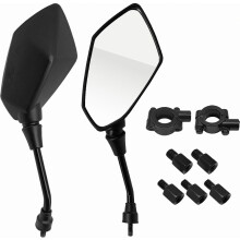 Compatible Motorcycle Mirrors Side Mirrors Compatible 8mm 10mm Screw, 7/8" Handle Bar Mounting Clamp, ATV Accessories, Compatible with British Design