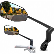 Xnito - Bike Handlebar Mirror, Large HD Field of View, Aluminum Alloy, Bike Mirror Handlebar Mount, Adjustable and Rotatable, Bike Rear View Mirror,