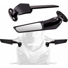 Rétroviseurs de moto de course, StealthMirrors rotatifs à 360, compatibles avec Honda CBR300R, CBR500R, CBR600RR et CBR1000RR, Kawasaki Ninja 300, 4