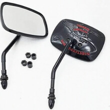 Rétroviseurs latéraux SMT compatibles avec Harley Davidson Eagle Spirit Live to Ride 3D Noir par SMT [B010SBY9M0] Design britannique