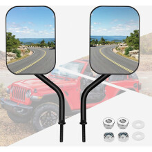 Mirrors Doors Off Compatible with Jeep Wrangler JK CJ JL & Unlimited - Door Hinge Side Mirrors Compatible Jeep - 2 Pack 5.5 x 7.5 inches Side Rear Vi