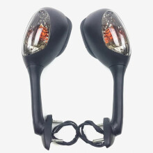 Rétroviseurs rabattables compatibles Suzuki GSXR 600/750/1000 avec clignotants intégrés (K6/K7/K8) pour moto.