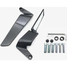 Motorcycle Accessories Carbon Fibre Mirror Stealth WingletsRearview Mirrors Compatible SU&ZUKI GSX-S750 GSX-S1000 GSXS750 GSXS1000 GSX(Style I) Briti
