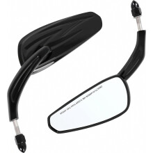 Rétroviseurs de moto noirs, 5/16 24 UNF, compatibles avec Harley Sportster, Road King, Street Glide, Electra Glide et Dyna.