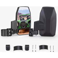 Zijspiegels compatibel met Kawasaki Teryx KRX 1000 2020, 2021 en 2022, verstelbare en inklapbare achteruitkijkspiegels met slagvast, gehard glas.