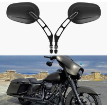 Scátháin Chúil Radharc Deora Gluaisrothair Dubha atá comhoiriúnach le Harley Cruiser Bobber Chopper Softail Sportster Dearadh Briotanach