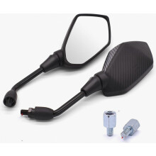 1 paar motorfiets achteruitkijkspiegels compatibel met Yamaha XT 600MT10 MT 09 Tracer compatibel met Suzuki DRZ/LTZ 400 10 mm 8 mm bolle achterspiege