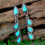 Boho Drop Earrings 925 Silver with Tourmaline 1 Pair 1