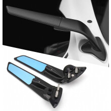 Compatible with Yamaha YZF R7 2021-2023 2024 2025/YZF R6 2017-2020 Motorcycle Accessories Black Rear View Mirror 360 Rotatable Wind Side Mirror Brit