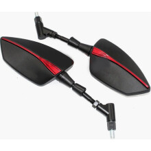 Rétroviseurs latéraux compatibles avec les motos Honda Rebel 300 et Rebel 500, en aluminium CNC (couleur : rouge B), design britannique.