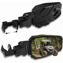 UTV Side Mirrors,UTV Mirror Automatic Folding and Resettingin The Event of Collision,Fits 1.5"-2"Roll Bars Compatible with Polaris RZR,Can Am X3, Hon