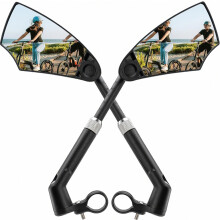 Bicycle Mirror 360Rotatable and Foldable Bicycle Rear ViewMirror Compatible MTB, Racing Bikes, E-bikes, Electric Scooters, Handlebar Diameter of 20-