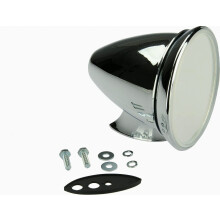 URO Parts GT400MIRROR GT400 Bullet Style Door Mirror, 3 3/4"Diameter, Housing 4" long, Base 2 1/4" x 3/4", Hole Spread 7/8" British Design