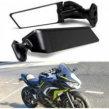 Motorcycle Rearview Mirror, Adjustable Stealth Compatible Ninja 400 2018-2024 ZX-4RR ZX6R 650 ZX-636 ZX10R EX300 EX250 Wing Winglet, Rotating Side Wi