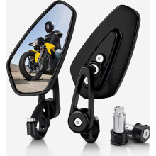 Specchietti retrovisori per moto - Specchietti retrovisori da manubrio da 7/8" (22 mm) | Compatibili con la maggior parte di Honda Grom, Yamaha, Kawa