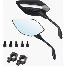 8MM Motorcycle Mirrors compatible 7/8"Handlebars Bike MirrorCompatible with ATV Snowmobile Scooter Moped Dirt Bike Sportsman - Convex Mirrors British