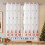 Christmas Snowflake Sheer Curtains White Gold Embroidered 6
