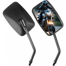 10MM Black Motorcycle Mirrors Compatible Handlebar Rear viewMirrors Compatible with Honda Shadow Magna 750 Kawasaki Vulcan VN 500 800 1500 1600 Suzuk