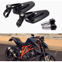 Black Motorcycle Bar End Mirrors Rear View CNC Compatible With GROM MSX125 CB500F Kawasaki Z125 pro Z650 Z750 Z800 Z900 ER6N ER6F Yamaha MT-03 MT-07