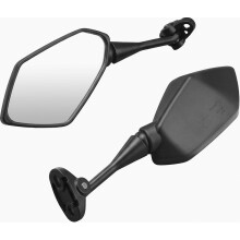 Pair Side Rear View Mirrors Fits Compatible KAWASAKI NINJA 650R ER6F ER-6F 2009-2016 Black British Design