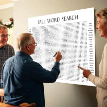 Fall Word Search Poster Educational Printable for Kids