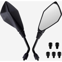 Espejos retrovisores negros compatibles para motocicleta, juego de espejos retrovisores para motocicleta M8 M10, espejo para ATV compatible con ATV,