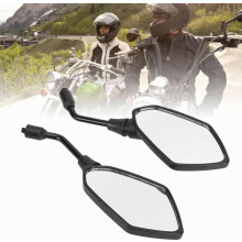 Juego de espejos retrovisores compatibles para motocicleta, espejos retrovisores para motocicleta con tornillos de montaje de 10 mm, compatibles con